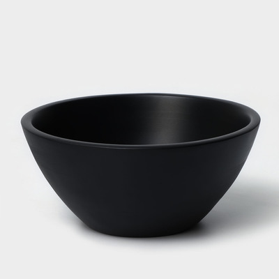 Тарелка - салатник круглый Loft, 20×9 см, цвет чёрный