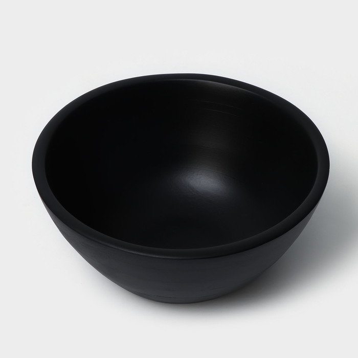 Салатник круглый Loft, 20×9 см, цвет черный - фото 1909646485