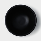 Тарелка - салатник круглый Loft, 20×9 см, цвет чёрный - фото 4453943