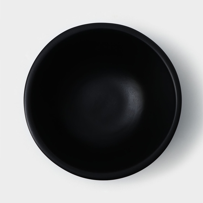 Салатник круглый Loft, 20×9 см, цвет черный - фото 1909646486