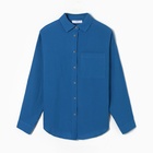 Рубашка женская оверсайз MIST Muslin размер XS, цв.синий - Фото 5