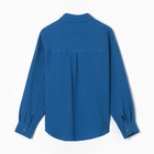 Рубашка женская оверсайз MIST Muslin размер XS, цв.синий - Фото 7