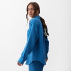 Рубашка женская оверсайз MIST Muslin размер XS, цв.синий - Фото 3