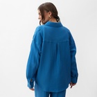Рубашка женская оверсайз MIST Muslin размер XS, цв.синий - Фото 4