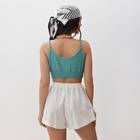 Топ укороченный женский MIST Muslin размер S, бирюзовый - Фото 6
