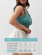 Топ укороченный женский MIST Muslin размер 44 (M), бирюзовый - Фото 2