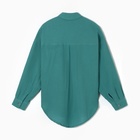 Рубашка женская оверсайз MIST Muslin размер М, цв. бирюзовый 9939660 - фото 12325798