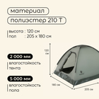 Палатка трекинговая maclay FISHT 3, 205х180х120 см, 3-местная - фото 9832213