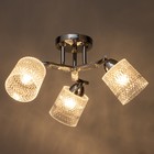 Люстра потолочная "Амис"  E27 3х40Вт хром 47х47х22см - фото 24163394