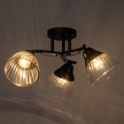 Люстра потолочная "Аррон"  E27 3х40Вт черный 49х49х24см - фото 24163421