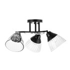 Люстра потолочная "Аррон"  E27 3х40Вт черный 49х49х24см - фото 24163423