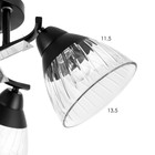 Люстра потолочная "Аррон"  E27 3х40Вт черный 49х49х24см - фото 24163424