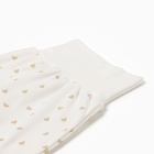 Ползунки детские с закрытыми ножками, цвет бежевый/сердечки, рост 62 см - фото 24322769