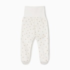 Ползунки детские с закрытыми ножками, цвет бежевый/сердечки, рост 62 см - фото 24322771