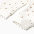 Штанишки детские, цвет бежевый/сердечки, рост 74 см - фото 24322776