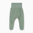 Ползунки детские с закрытыми ножками, цвет зеленый, рост 62 см - фото 24322824