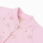 Комбинезон детский с закрытыми ножками, цвет медведь розовый, рост 56 см - фото 24322859