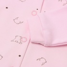 Кофточка детская с длинным рукавом, цвет медведь розовый, рост 56 см - Фото 3