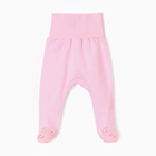 Ползунки детские с закрытыми ножками, цвет медведь розовый, рост 56 см - фото 110421914