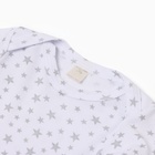 Боди с длинным рукавом, цвет звезды серые, рост 80 см - фото 24322908