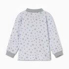 Кофточка детская с длинным рукавом, цвет звезды серые, рост 62 см - фото 24322917