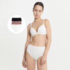 Набор женских трусов слипы (3шт), цвет сумрачно-белый, размер 52 (XXL) - фото 24027903