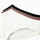 Набор женских трусов слипы (3шт), цвет сумрачно-белый, размер 52 (XXL) - фото 24273089