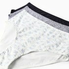 Набор женских трусов слипы (3шт), цвет цветочки на молочном, размер 54 (XXXL) 10460309