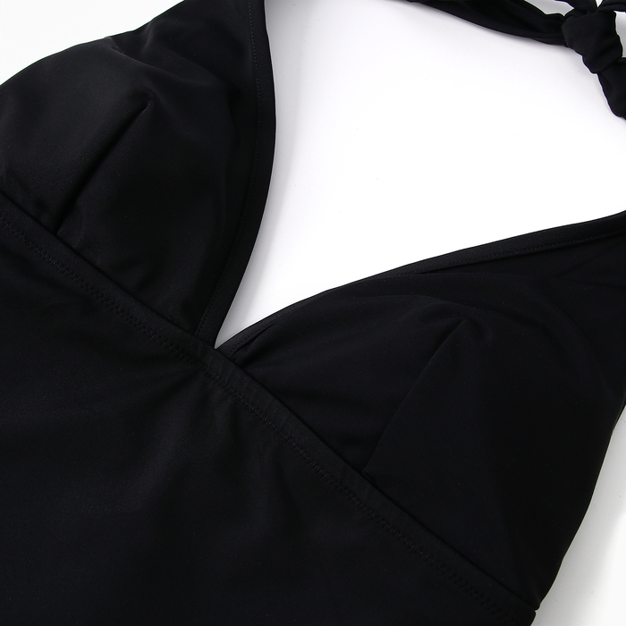 Купальник слитный женский, цвет черный, размер 50 (XL)
