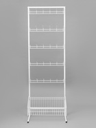 Стойка прикассовая, с крючками, 64×50×185 см, белая - Фото 5