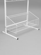 Стойка прикассовая, с крючками, 64×50×185 см, белая - Фото 3