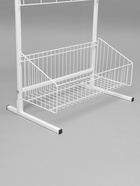 Стойка прикассовая, с крючками, 64×50×185 см, белая - Фото 3