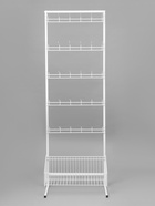 Стойка прикассовая, с крючками, 64×50×185 см, белая - Фото 2