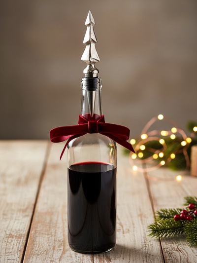 Пробка для бутылки «Ёлочка», 3×3×17 см, алюминий