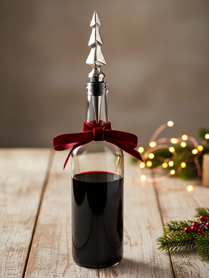 Пробка для бутылки «Ёлочка», 3×3×17 см, алюминий