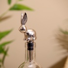 Пробка для бутылки "Кролик" алюминий 6х3,5х15 см - фото 321628262