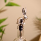 Пробка для бутылки "Кролик" алюминий 6х3,5х15 см - фото 11300358