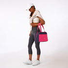 Сумка спортивная женская, TEXTURA, маленький размер, цвет серый/розовый - Фото 10