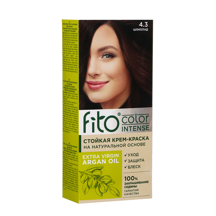 

Стойкая крем-краска для волос Fito color intense тон 4.3 шоколад, 115 мл