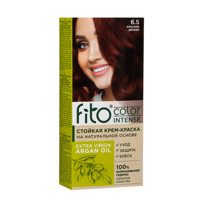 Стойкая крем-краска для волос Fito color intense тон 6.5 красное дерево, 115 мл - Фото 1