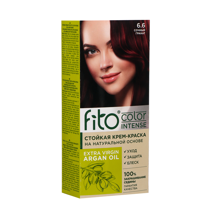 Стойкая крем-краска для волос Fito color intense тон 6.6 сочный гранат, 115 мл - Фото 1