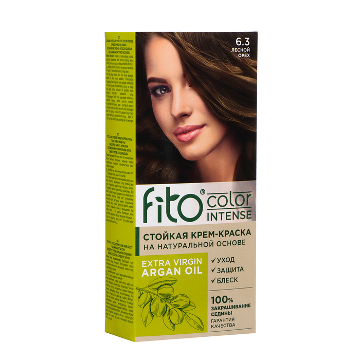 Стойкая крем-краска для волос Fito color intense тон 6.3 лесной орех, 115 мл - Фото 1