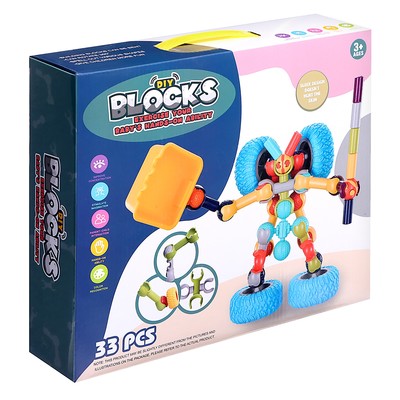 УЦЕНКА Конструктор крупный, шарнирный «Робот», 33 детали