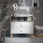 Комод пеленальный детский Benny, ЛДСП, 80×88×69 см, 2 ящика, белый, кашемир - Фото 1