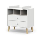 Комод пеленальный детский Benny, ЛДСП, 80×88×69 см, 2 ящика, белый, кашемир - Фото 2