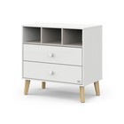 Комод пеленальный детский Benny, ЛДСП, 80×88×69 см, 2 ящика, белый, кашемир - Фото 3