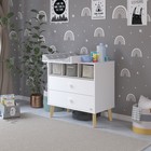 Комод пеленальный детский Benny, ЛДСП, 80×88×69 см, 2 ящика, белый, кашемир - Фото 12