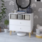 Комод пеленальный детский Benny, ЛДСП, 80×88×69 см, 2 ящика, белый, кашемир - Фото 14