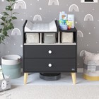 Комод пеленальный детский Benny, ЛДСП, 80×88×69 см, 2 ящика, черный, кашемир - Фото 1