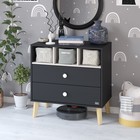 Комод пеленальный детский Benny, ЛДСП, 80×88×69 см, 2 ящика, черный, кашемир - Фото 11